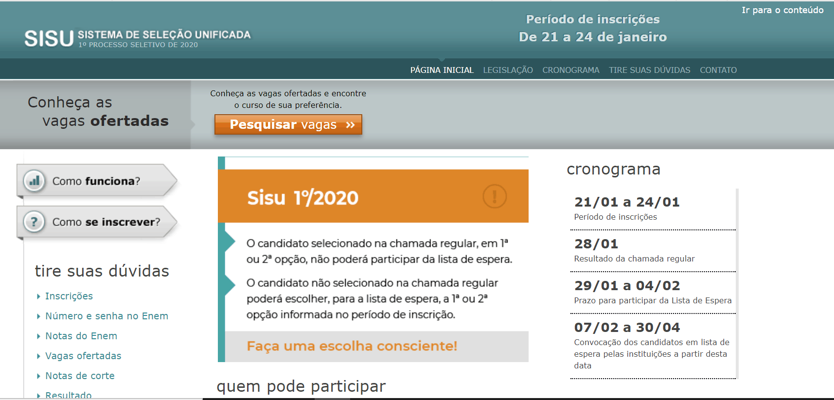 Inscri Es Sisu Veja Como Fazer Passo A Passo