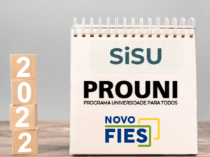 Datas do Sisu, ProUni e Fies 2022 - Calendário